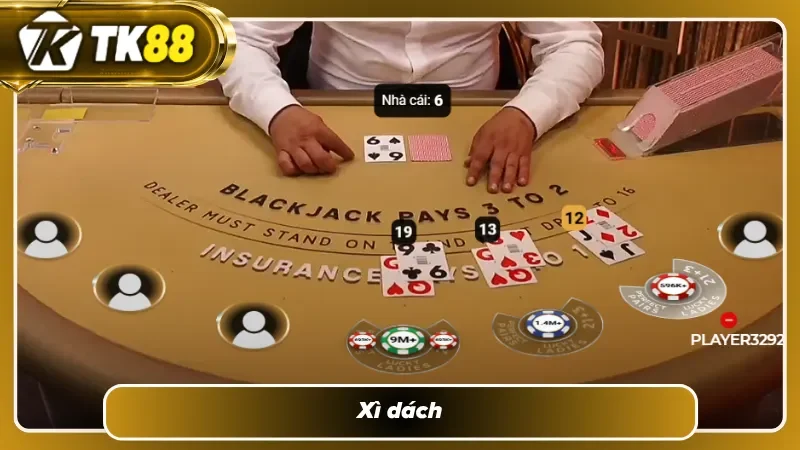 Xì dách vạn người mê tại casino TK88